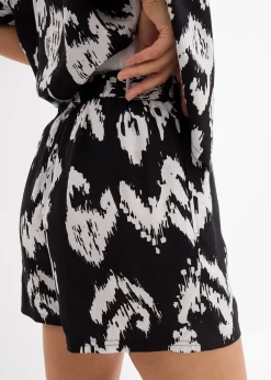 bonprix Short à taille élastiquée en viscose|Femme Shorts|Pantalons