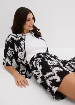 bonprix Short à taille élastiquée en viscose|Femme Shorts|Pantalons