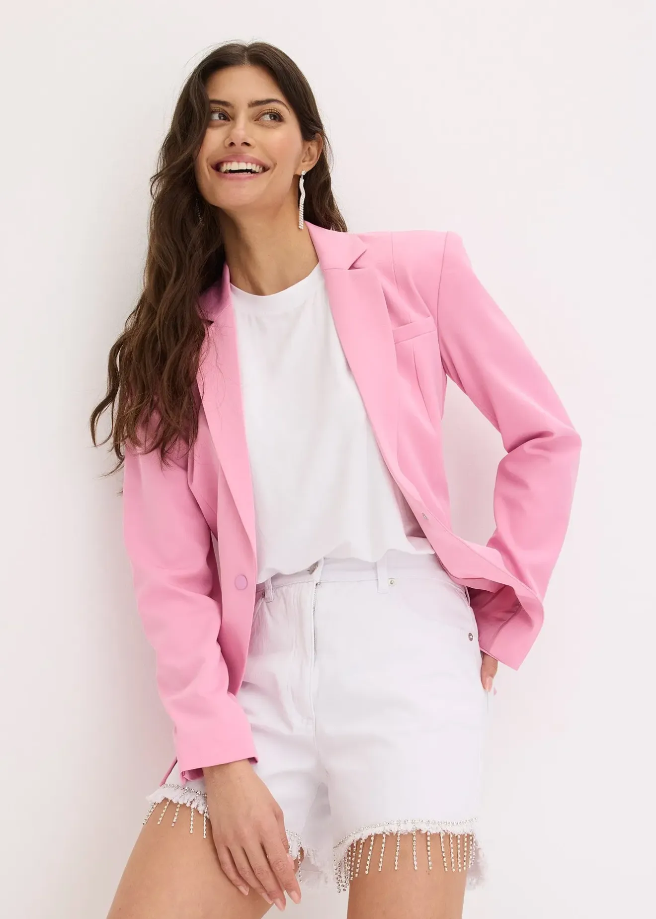 bonprix Short avec franges de chaînes à strass|Femme Shorts|Pantalons