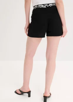 Femme bonprix Shorts|Pantalons|Short brodé en viscose mélangée
