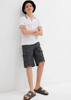Enfant bonprix Vêtements Enfant|Garçons 9-16 Ans·Shorts|Short cargo long en chambray, Regular