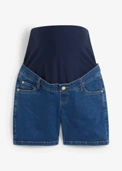Femme bonprix Femme Enceinte|Short de grossesse en coton denim extensible