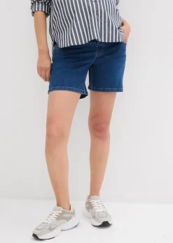 Femme bonprix Femme Enceinte|Short de grossesse en coton denim extensible