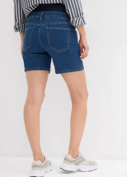 Femme bonprix Femme Enceinte|Short de grossesse en coton denim extensible