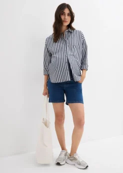 Femme bonprix Femme Enceinte|Short de grossesse en coton denim extensible