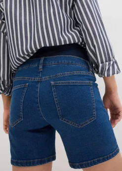 Femme bonprix Femme Enceinte|Short de grossesse en coton denim extensible