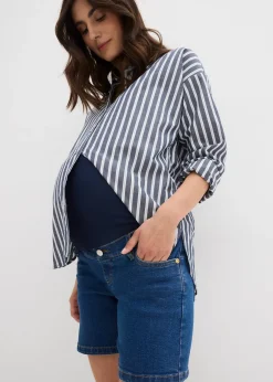 Femme bonprix Femme Enceinte|Short de grossesse en coton denim extensible
