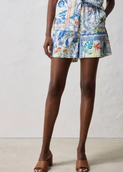 Femme bonprix Premium|Shorts|Short en coton et soie