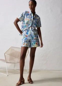 Femme bonprix Premium|Shorts|Short en coton et soie