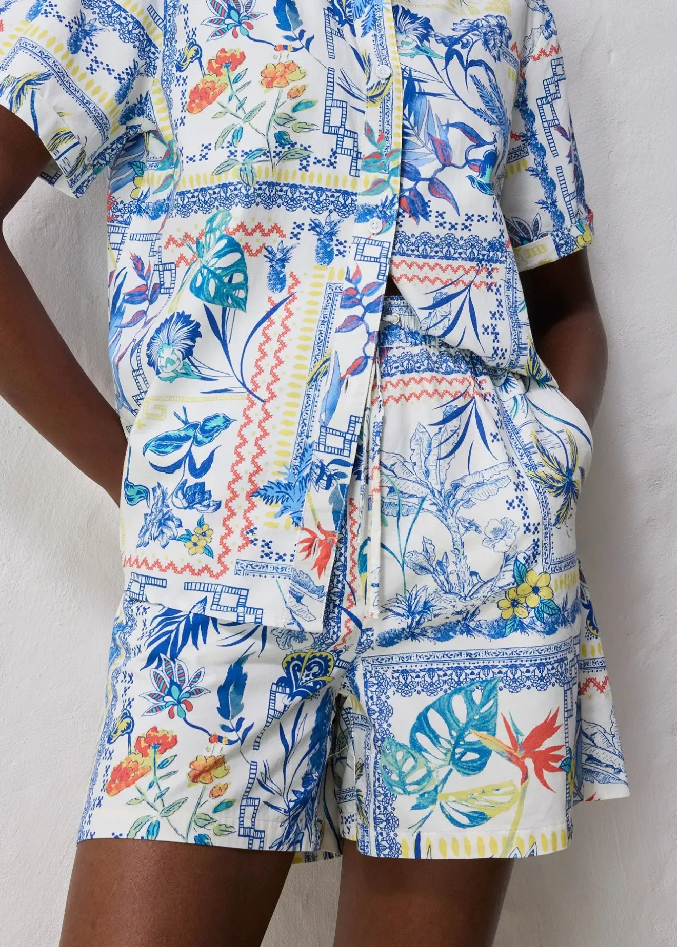 Femme bonprix Premium|Shorts|Short en coton et soie