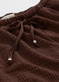 bonprix Short en crêpe texturé avec taille élastiquée|Femme Shorts|Pantalons