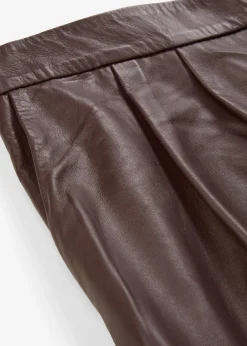 Femme bonprix Premium|Pantalons|Short en cuir nappa d’agneau