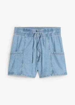 Femme bonprix Shorts|Jeans|Short en jean avec taille haute élastiquée