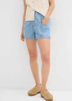 Femme bonprix Shorts|Jeans|Short en jean avec taille haute élastiquée