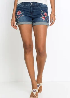 bonprix Short en jean brodé|Femme Shorts|Jeans