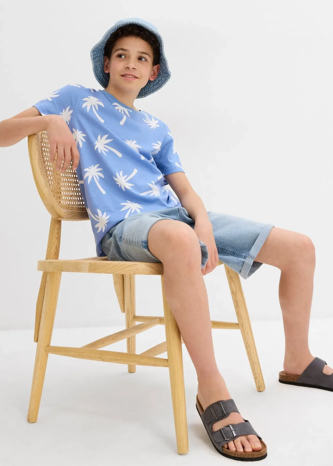 bonprix Short en jean extensible, loose|Enfant Vêtements Enfant|Garçons 9-16 Ans·Shorts