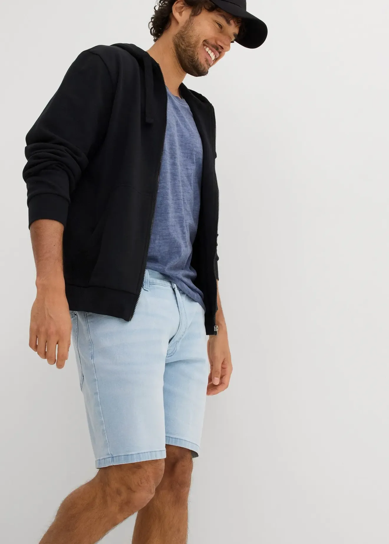Homme bonprix Shorts|Jeans|Short en jean extensible, loose
