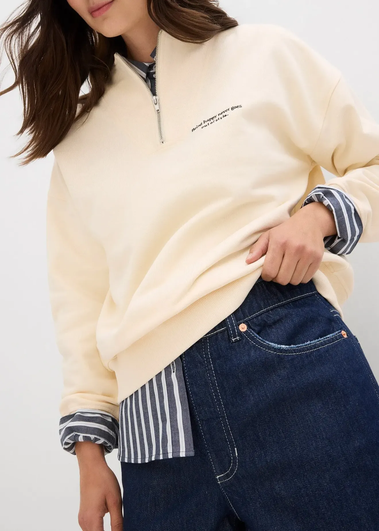 bonprix Short en jean taille haute, peu extensible|Femme Shorts|Jeans