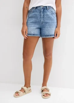 Femme bonprix Shorts|Jeans|Short en jean taille haute, peu extensible