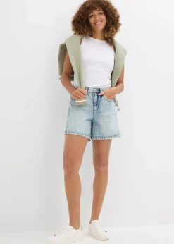 bonprix Short en jean taille mi-haute, peu extensible|Femme Shorts|Jeans