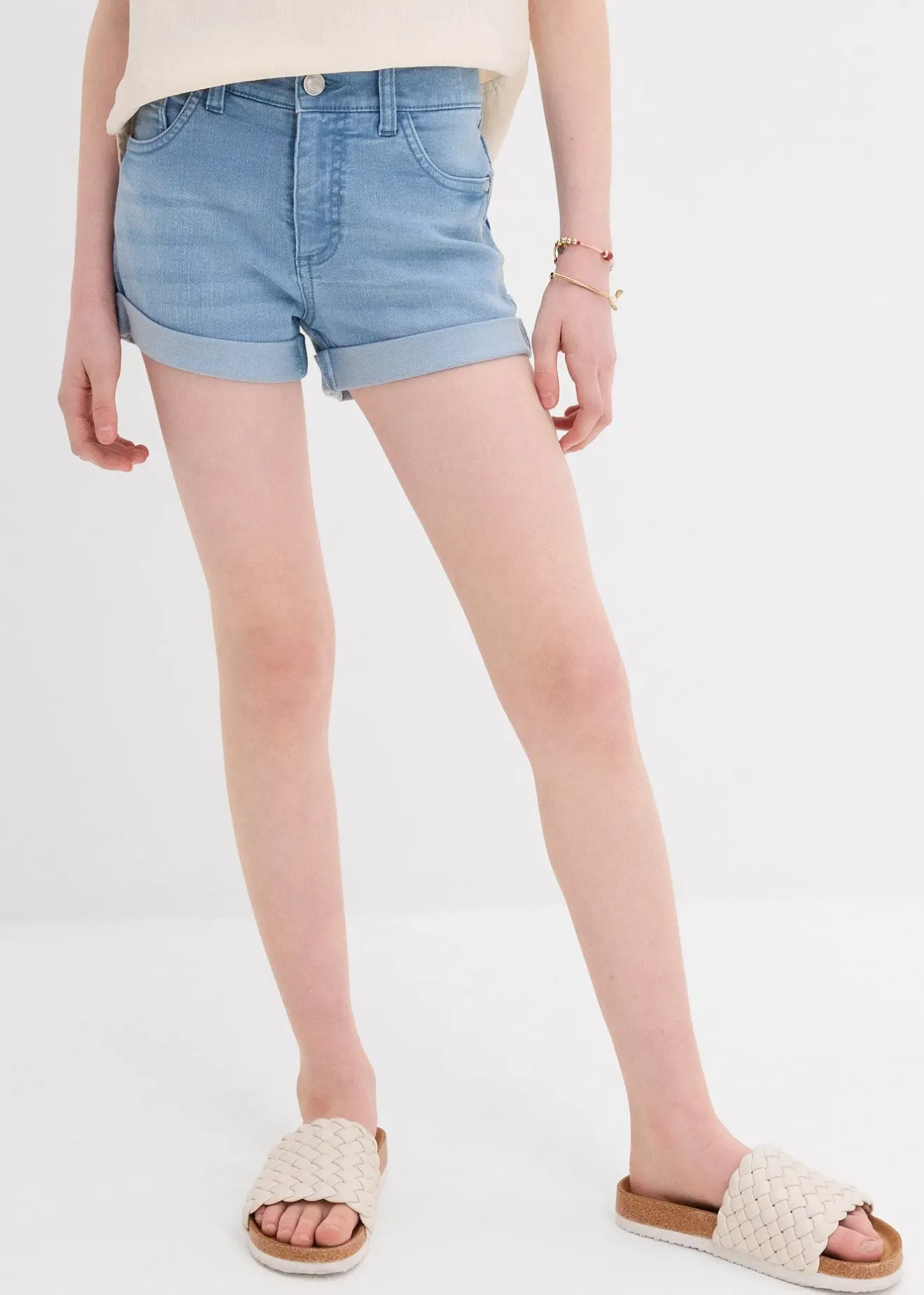 Enfant bonprix Vêtements Enfant|Filles 9-16 Ans·Shorts|Short en jean, taille mi-haute