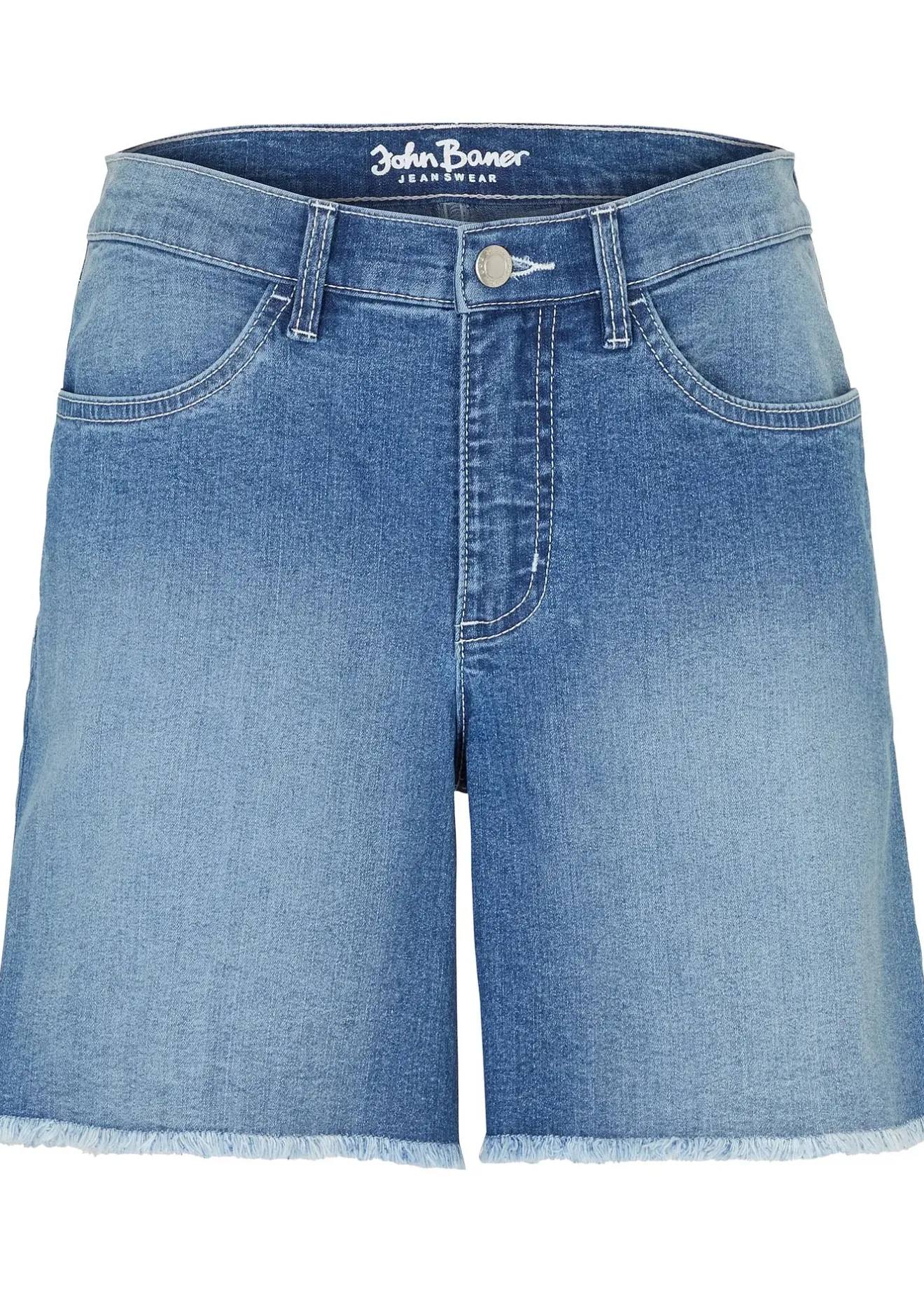 Femme bonprix Shorts|Jeans|Short en jean, taille mi-haute, extensible