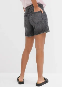 Femme bonprix Shorts|Jeans|Short en jean taille mi-haute, peu extensible