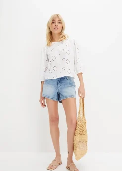 bonprix Short en jean, taille mi-haute|Femme Shorts|Jeans