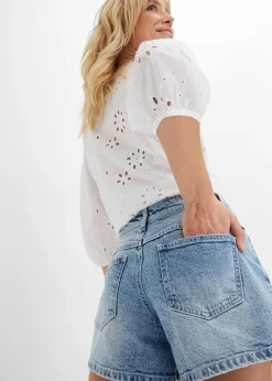 bonprix Short en jean, taille mi-haute|Femme Shorts|Jeans