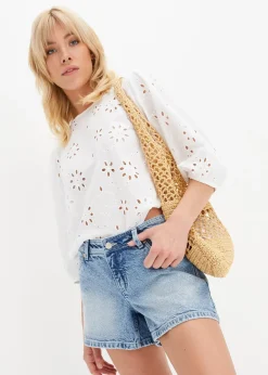 bonprix Short en jean, taille mi-haute|Femme Shorts|Jeans