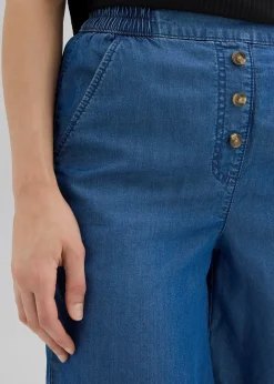 Femme bonprix Shorts|Pantalons|Short en Lyocell à taille élastiquée