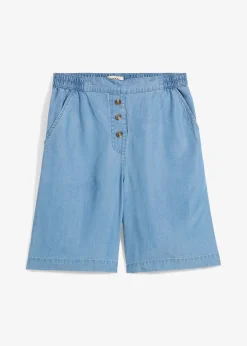 bonprix Short en Lyocell à taille élastiquée|Femme Shorts|Pantalons