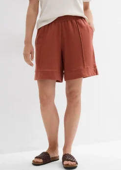 Femme bonprix Shorts|Sweats|Short en molleton de coton mélangé