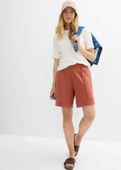 Femme bonprix Shorts|Sweats|Short en molleton de coton mélangé