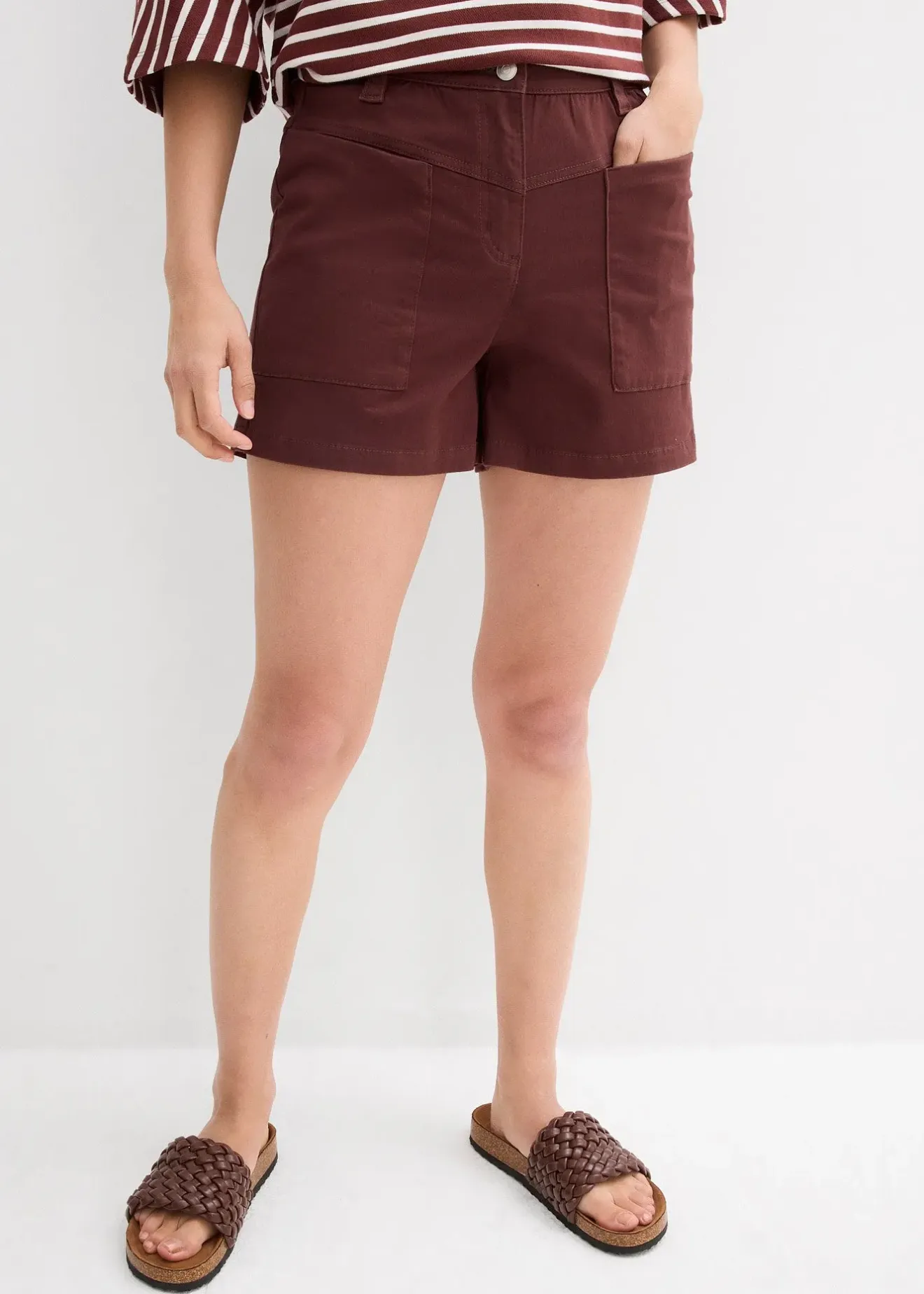 bonprix Short en twill|Femme Shorts|Pantalons
