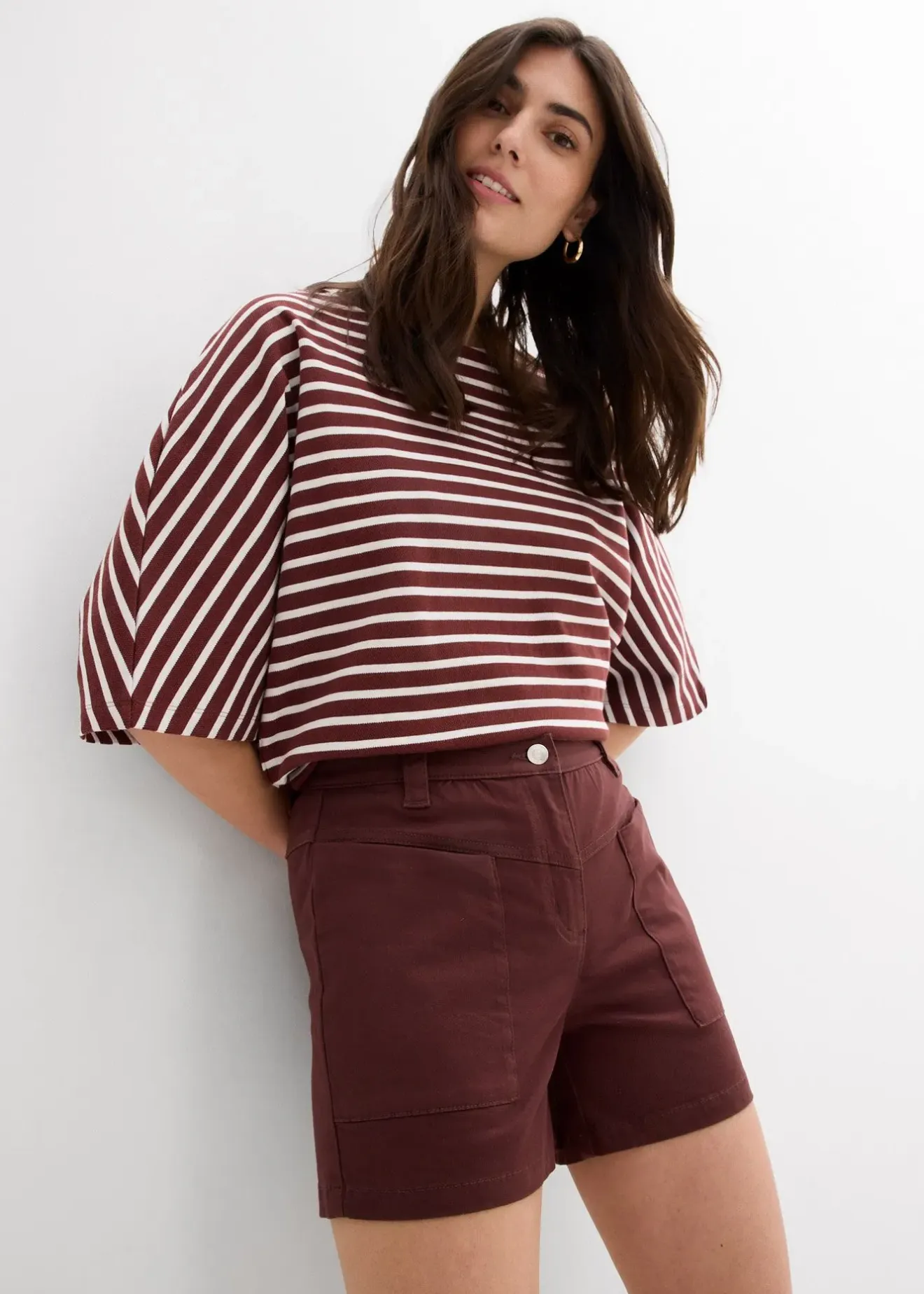 bonprix Short en twill|Femme Shorts|Pantalons