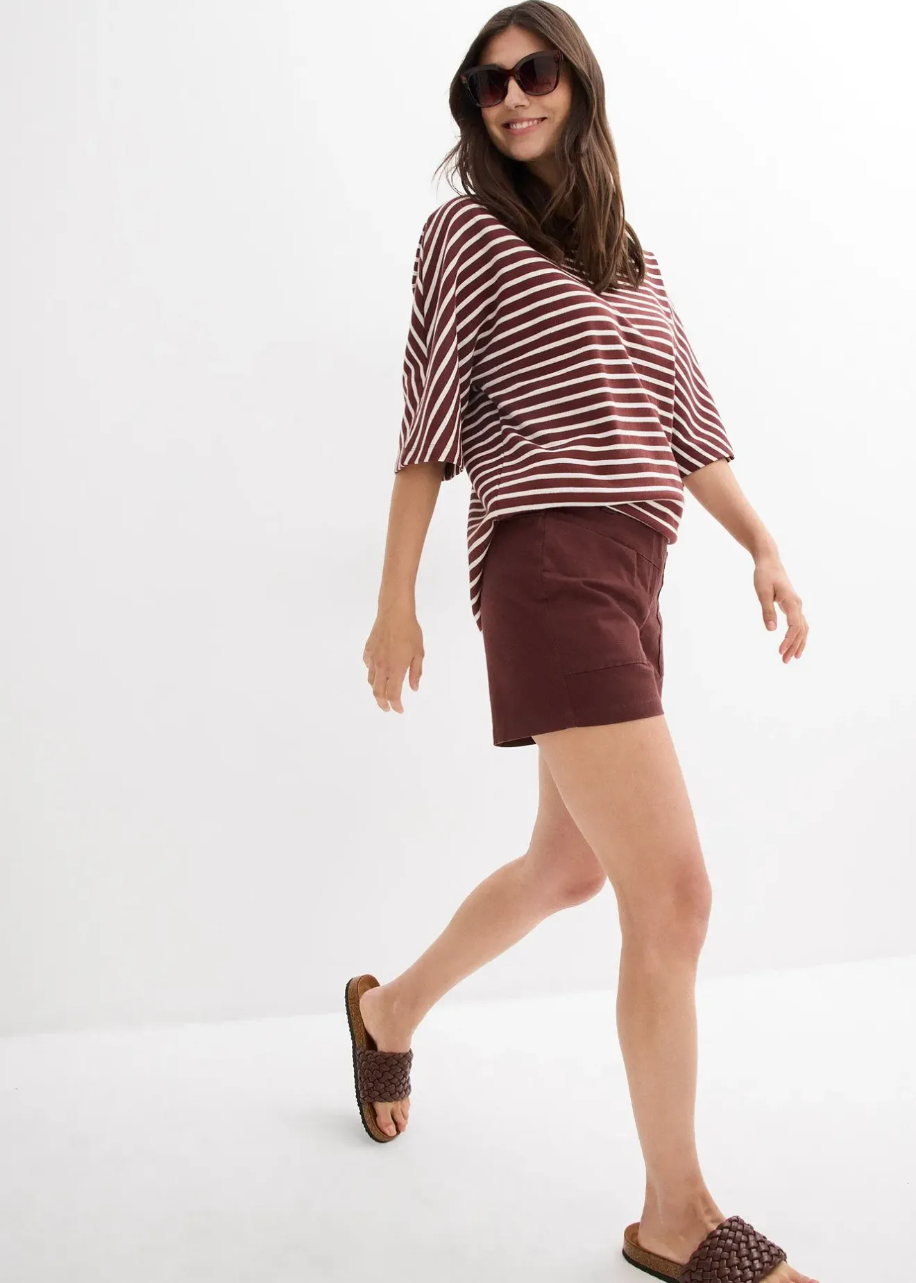 bonprix Short en twill|Femme Shorts|Pantalons