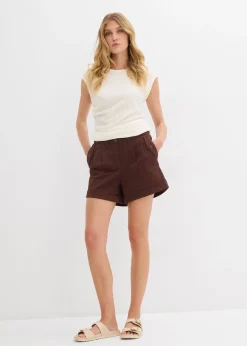 Femme bonprix Shorts|Pantalons|Short en twill, taille haute