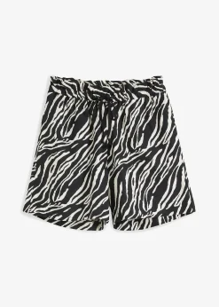 Femme bonprix Shorts|Pantalons|Short paperbag avec lien à nouer