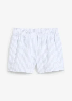 Femme bonprix Shorts|Pantalons|Short rayé taille élastiquée 100% coton