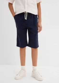 Enfant bonprix Vêtements Enfant|Garçons 9-16 Ans·Shorts|Short Regular à taille élastiquée en lin mélangé léger