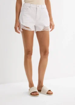 Femme bonprix Shorts|Pantalons|Short taille haute en twill