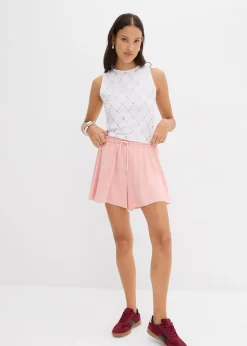 Femme bonprix Shorts|Pantalons|Short taille élastiquée esprit tennis
