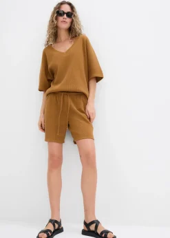 Femme bonprix Deux Pièces & Ensembles|Shorts|Short texturé 100% coton