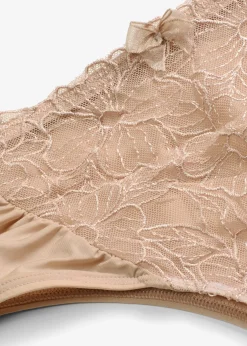 Femme bonprix Dessous|Bas|Slip brésilien à broderies florales