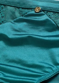 bonprix Slip en polyamide brillant avec dentelle|Femme Dessous|Bas