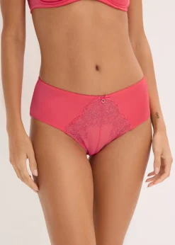 bonprix Slip maxi avec dentelle florale brillante|Femme Bas