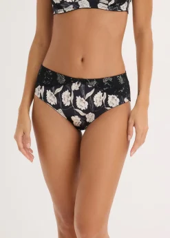 bonprix Slip Maxi en matière brillante avec dentelle|Femme Dessous|Bas