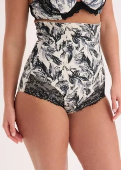 Femme bonprix Lingerie Sculptante|Bas|Slip sculptant taille haute avec dentelle, maintien modéré