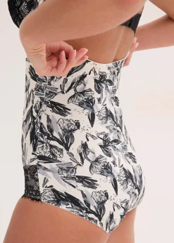 Femme bonprix Lingerie Sculptante|Bas|Slip sculptant taille haute avec dentelle, maintien modéré